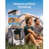 imagePecute Cat Backpack Carrier Large Space Cat Bubble Backpack Breathable ampamp Shaded Cat Backpack Carrier Ergonomic 3D Design for Travel Hiking Suitable for Shopping and Vet KhakiKhaki