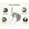 imagePecute Back Car Seat Cover Waterproof Washable Dog Car Seat Cover Hammock with Viewing Window Side Flaps Storage Pocket Scratchproof Nonslip Bench Car Seat Cover Protector for SUV Trucks