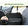 imagePecute Back Car Seat Cover Waterproof Washable Dog Car Seat Cover Hammock with Viewing Window Side Flaps Storage Pocket Scratchproof Nonslip Bench Car Seat Cover Protector for SUV Trucks