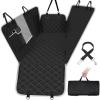 imagePecute Back Car Seat Cover Waterproof Washable Dog Car Seat Cover Hammock with Viewing Window Side Flaps Storage Pocket Scratchproof Nonslip Bench Car Seat Cover Protector for SUV Trucks