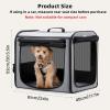 imageDog Car Carrier Light Weight 24177205in Dog Carrier for Cars Easy to Assemble Dog Cars Crate Portable and Breathable Foldable Pet Carrier for Outing Dogs Travel Crate with Curtain Dark GrayGray