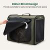 imageDog Car Carrier Light Weight 24177205in Dog Carrier for Cars Easy to Assemble Dog Cars Crate Portable and Breathable Foldable Pet Carrier for Outing Dogs Travel Crate with Curtain Dark GrayGreen
