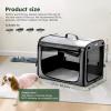 imageLarge Dog Car Carrier Light Weight 27205205ins Dog Carrier for Cars Portable Dog Car Crate with Breathable Windows Stable Pet Carrier for Both Indoor and Outdoor Use Pet Travel Crate Gray