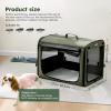 imageLarge Dog Car Carrier Light Weight 27205205ins Dog Carrier for Cars Portable Dog Car Crate with Breathable Windows Stable Pet Carrier for Both Indoor and Outdoor Use Pet Travel Crate Green