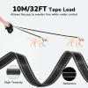 imagePecute 32ft Retractable Dog Leash with Poo Bag Holder Chew Proof Dog Leash with 360 TangleFree Extended AntiSlip Handle ampamp Quick Brake Button Suitable for Dogs Up to 110lbs in WeightBlack