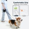 imagePecute 32ft Retractable Dog Leash with Poo Bag Holder Chew Proof Dog Leash with 360 TangleFree Extended AntiSlip Handle ampamp Quick Brake Button Suitable for Dogs Up to 110lbs in WeightBlack