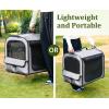 imagepecute Dog Car Carrier Light Weight Expandable Dog Carrier for Car Gray