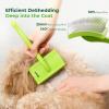 imagePecute Slicker Brush for Dogs ampamp Pet Comb Professional Grooming Dog Brush for Goldendoodles Poodles Labradoodles with Extra Long Soft Pins to Effectively Remove Tangles Knots and Mats 2PCSLarge
