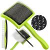 imagePecute Slicker Brush for Dogs Cats with AirCushion and Soft Pins Dog Brush for Shedding Massaging Grooming Lightweight Cat Brush with Pet Comb Gently Removes Loose Fur UndercoatLarge