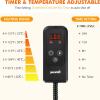 imagePecute Pet Heating Pad  6 Adjustable Temperature With Timer DualResistant Cable Waterproof Layer Electric Indoor Mat for Dogs and Cats