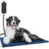 imagePecute Pet Heating Pad  6 Adjustable Temperature With Timer DualResistant Cable Waterproof Layer Electric Indoor Mat for Dogs and Cats
