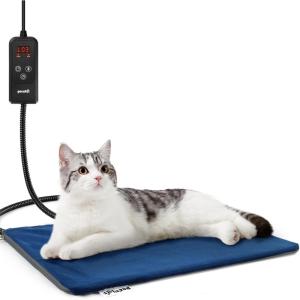 imagePecute Cat Heating Pad Indoor  6 Adjustable Temperature With Timer DualResistant Cable Waterproof Layer Heated Bed Mat Blanket for Cats and Dogs