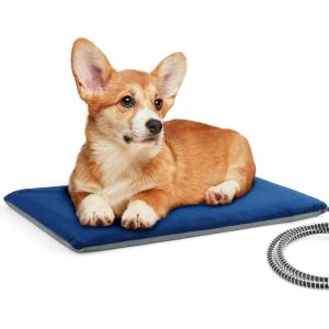 imagePecute Outdoor Pet Heating Pad Automatic Inflatable Dog ampamp Cat Heating Pad with Chew Resistant Cord IPX7 Waterproof Washable Cover