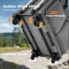 imagePecute Cat Carrier with WheelsSteel Wire Frame Cat Carrier Stable Pet Trolley Bag for Cats Pet Handbag and Stroller Bag Portable Cat Carrier Bag for Car Travel Bus Subway L GreyLight Grey