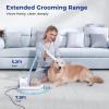 imagePecute Dog Grooming Vacuum 4in1 Pet Grooming Kit with Clipper Brush 12000Pa Dog Vacuum for Shedding with 15L Dust Cup Storage Pocket Low Noise Pet Vacuum for Dog ampamp Cat Home Grooming