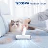 imagePecute Dog Grooming Vacuum 4in1 Pet Grooming Kit with Clipper Brush 12000Pa Dog Vacuum for Shedding with 15L Dust Cup Storage Pocket Low Noise Pet Vacuum for Dog ampamp Cat Home Grooming