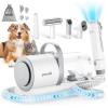 imagePecute Dog Grooming Vacuum 4in1 Pet Grooming Kit with Clipper Brush 12000Pa Dog Vacuum for Shedding with 15L Dust Cup Storage Pocket Low Noise Pet Vacuum for Dog ampamp Cat Home Grooming
