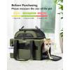 imagePecute Expandable Pet Carrier Airline Approved Dog Cat Carrier Breathable SoftSided with Locking Zippers Pet Travel Bag for Small Dog Cat Leakproof Pee Pad Dark GreenDark Green