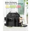 imagePecute Expandable Pet Carrier Airline Approved Dog Cat Carrier Breathable SoftSided with Locking Zippers Pet Travel Bag for Small Dog Cat Leakproof Pee Pad Dark GreenDark Gray