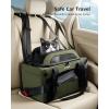imagePecute Expandable Pet Carrier Airline Approved Dog Cat Carrier Breathable SoftSided with Locking Zippers Pet Travel Bag for Small Dog Cat Leakproof Pee Pad Dark GreenDark Green