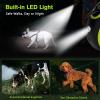 imageRetractable Dog Leash with Flashlight 26ft Heavy Duty Retractable Pet Leash with Light 360 TangleFree OneButton Control Reflective Leashes for Medium Large Pets Dogs Up to 110 lbsGreen with LED light
