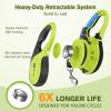 imageRetractable Dog Leash with Flashlight 26ft Heavy Duty Retractable Pet Leash with Light 360 TangleFree OneButton Control Reflective Leashes for Medium Large Pets Dogs Up to 110 lbsGreen with LED light