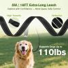 imageRetractable Dog Leash with Flashlight 26ft Heavy Duty Retractable Pet Leash with Light 360 TangleFree OneButton Control Reflective Leashes for Medium Large Pets Dogs Up to 110 lbsGreen with LED light
