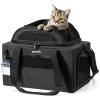 imagePecute Expandable Pet Carrier Airline Approved Dog Cat Carrier Breathable SoftSided with Locking Zippers Pet Travel Bag for Small Dog Cat Leakproof Pee Pad Dark GreenDark Gray