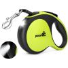 imageRetractable Dog Leash with Flashlight 26ft Heavy Duty Retractable Pet Leash with Light 360 TangleFree OneButton Control Reflective Leashes for Medium Large Pets Dogs Up to 110 lbsGreen with LED light