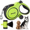 imageRetractable Dog Leash for Large Dogs 26ft Heavy Duty Retractable Dog Leash with Poop Bag Holder AntiSlip Soft Grip Reflective Leashes for Medium Large Pets up to 110 lbsGreenGreen