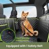 imageDog Car Seat Cover for Back Seat Waterproof ampamp ScratchResistant Leather Fabric Back Seat Extender for Dogs Car Window Fixing for Maximum Car Protection Support to 330 lbs for CarsSUVTrucksdog hammock style