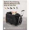 imagePecute Cat Carrier with Wheels Large Space Dog Carrier up to 40lbsPet Stroller for Short Legged DogsDog Crate for Medium Small DogsSuitable for Dachshund French Bulldog Basset Hound Corgi