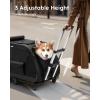 imagePecute Cat Carrier with Wheels Large Space Dog Carrier up to 40lbsPet Stroller for Short Legged DogsDog Crate for Medium Small DogsSuitable for Dachshund French Bulldog Basset Hound Corgi