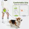 image26ft Retractable Dog Leash with Poop Bags Holder OneButton Control ampamp TangleFree Sturdy Nylon Lead with Reflective Strips Ergonomic Handle Long Retractable Dog Leash for Medium Large DogsGreen