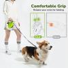 image26ft Retractable Dog Leash with Poop Bags Holder OneButton Control ampamp TangleFree Sturdy Nylon Lead with Reflective Strips Ergonomic Handle Long Retractable Dog Leash for Medium Large DogsGreen