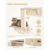imagePecute 2in1 Large Cat Window Perch ampamp Wall Shelves Cat Hammock Window with Solid Wood Strong Suction Cup Washable Cover Mat Window seat Indoor Cats Perch Bed for Birds Watching Inside 21quotx11quotCarpet M with Sisal Post