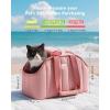 imagePecute Dog Purse Carrier Dog Carriers for Small Dogs with Cotton Soft Sided Cat Carrier with Large Pockets Comfortable Pet Carrier for Rabbit Suitable for Travel Subway Veterinary PinkPink