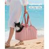 imagePecute Dog Purse Carrier Dog Carriers for Small Dogs with Cotton Soft Sided Cat Carrier with Large Pockets Comfortable Pet Carrier for Rabbit Suitable for Travel Subway Veterinary PinkPink