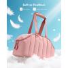 imagePecute Dog Purse Carrier Dog Carriers for Small Dogs with Cotton Soft Sided Cat Carrier with Large Pockets Comfortable Pet Carrier for Rabbit Suitable for Travel Subway Veterinary PinkPink