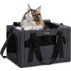 imagePecute Cat Carrier Stable XL Pet Carrier Breathable and Portable Cat Carriers Bag with Scientific Hidden Partition Dog Carrier Suitable for Travel and Outing GrayDark Gray XL