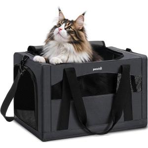 imagePecute Cat Carrier Stable XL Pet Carrier Breathable and Portable Cat Carriers Bag with Scientific Hidden Partition Dog Carrier Suitable for Travel and Outing GrayDark Gray XL