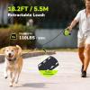 imageRetractable Dog Leash with Chew Proof Extender  182 ft Heavy Duty Retractable Dog Leash with Poop Bag Holder AntiSlip Handle Reflective Leashes for Small Medium Large Pet Up to 120 lbs0120 LBS
