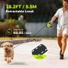 imageRetractable Dog Leash with Chew Proof Extender  182 ft Heavy Duty Retractable Dog Leash with Poop Bag Holder AntiSlip Handle Reflective Leashes for Small Medium Large Pet Up to 120 lbs066 LBS