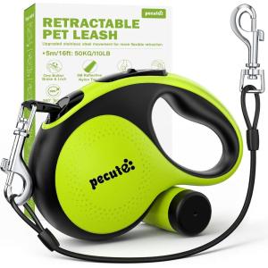 imageRetractable Dog Leash with Chew Proof Extender  182 ft Heavy Duty Retractable Dog Leash with Poop Bag Holder AntiSlip Handle Reflective Leashes for Small Medium Large Pet Up to 120 lbs0120 LBS