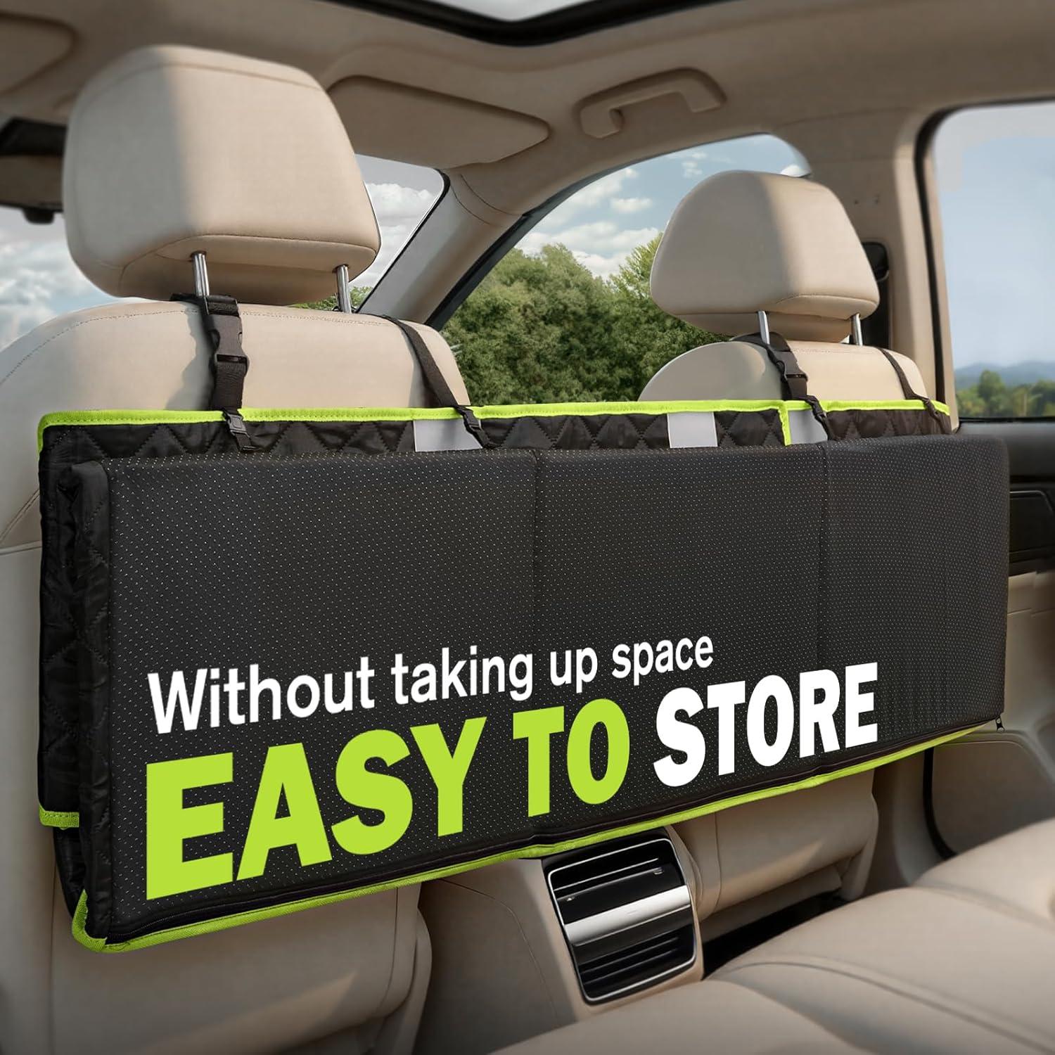 imagePecute Back Seat Extender for Dogs 5629  2874 in Car Window Fixing for Maximum Car Protection Leather Fabric Dog Car Seat Cover for Back Seat Waterproof ScratchResistant Support to 330 lbsfull surrounded style