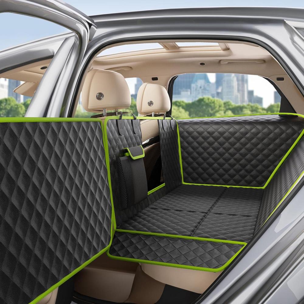 imagePecute Back Seat Extender for Dogs 5629  2874 in Car Window Fixing for Maximum Car Protection Leather Fabric Dog Car Seat Cover for Back Seat Waterproof ScratchResistant Support to 330 lbsfull surrounded style