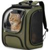 imagePecute Cat Backpack Carrier Expandable Large Space Cat Bubble Backpack Breathable Cat Carrier Shaded Dog Backpack Carrier for Travel Hiking Suitable for Shopping and Vet GreenGreen