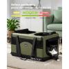 imagePecute Cat Carrier for 2 CatsCollapsible Soft Cat Carrier for Small to Medium Catcan Hold 20lbs for Two Kitty PuppyStable and Secure Framework DesignExtra Large Dog Carrier for TravelGreenGreen