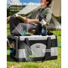 imagePecute Cat Carrier for 2 CatsCollapsible Soft Cat Carrier for Small to Medium Catcan Hold 20lbs for Two Kitty PuppyStable and Secure Framework DesignExtra Large Dog Carrier for TravelGreenGrey