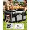 imagePecute Cat Carrier for 2 CatsCollapsible Soft Cat Carrier for Small to Medium Catcan Hold 20lbs for Two Kitty PuppyStable and Secure Framework DesignExtra Large Dog Carrier for TravelGreenGrey